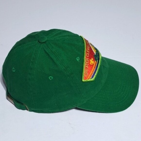 GREATER CLEVELAND COUNCIL HAT EMBROIDERED PATCH STRAP ADJUST GREEN CURVEBRIM CAP - Picture 3 of 7